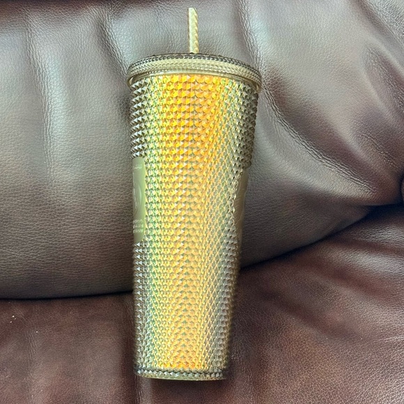 Starbucks Walt Disney World 50th Anniversary Celebration Gold Studded Tumbler - Picture 5 of 6